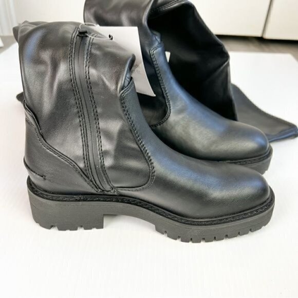 Franco Sarto Boots womens size 7 black fera knee high - Picture 4 of 11